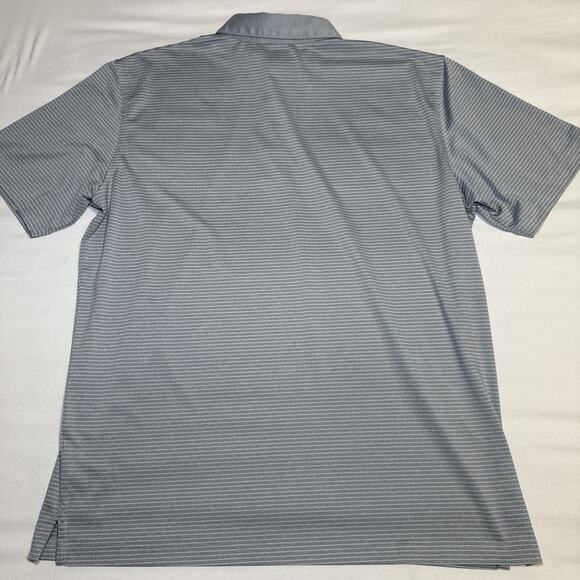 Callaway Golf Opti-Dri Mens Large Collared Polo Shirt Gray White Striped EUC - Picture 9 of 10